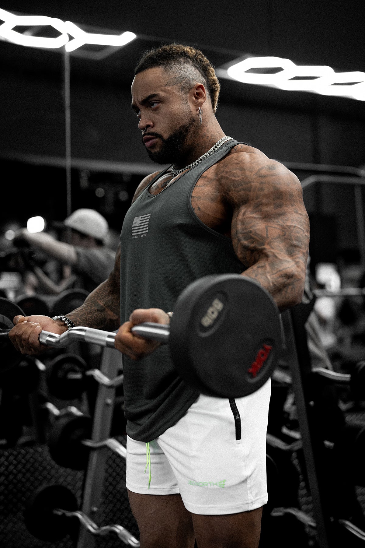 Fast-Dry Bodybuilding Workout Stringer - USA Logo