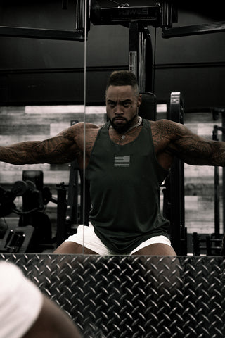 Fast-Dry Bodybuilding Workout Stringer - USA Logo