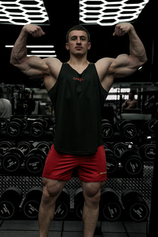 Fast-Dry Bodybuilding Workout Stringer - Black Canada Logo