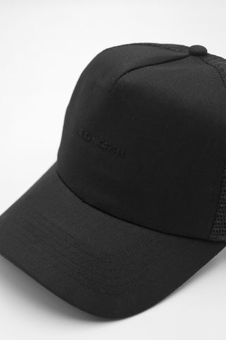 Snap Back Mesh Ball Cap - All Black