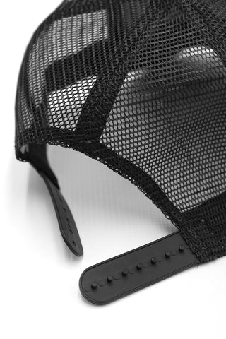 Snap Back Mesh Ball Cap - All Black