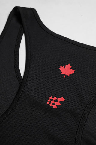 Fast-Dry Bodybuilding Workout Stringer - Black Canada Logo