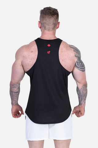 Fast-Dry Bodybuilding Workout Stringer - Black Canada Logo
