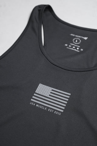 Fast-Dry Bodybuilding Workout Stringer - USA Logo