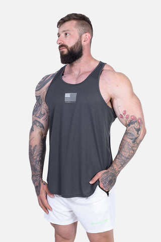 Fast-Dry Bodybuilding Workout Stringer - USA Logo