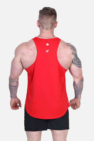 Fast-Dry Bodybuilding Workout Stringer - Red Canada Logo