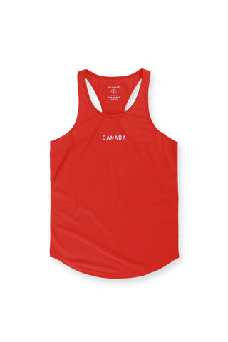 Fast-Dry Bodybuilding Workout Stringer - Red Canada Logo