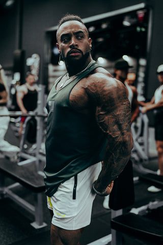 Fast-Dry Bodybuilding Workout Stringer - USA Logo