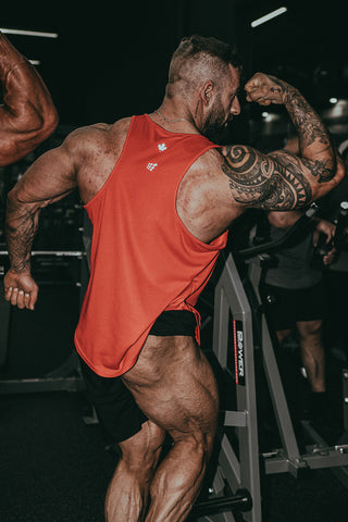 Fast-Dry Bodybuilding Workout Stringer - Red Canada Logo