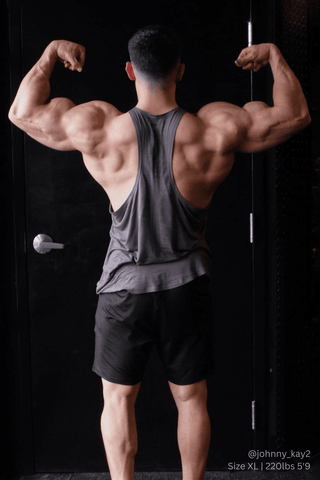Classic Bodybuilding Racerback Stringer - Steel Gray